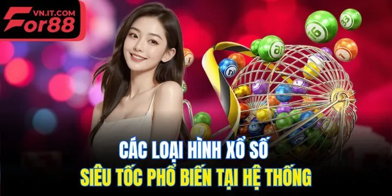 Các loại hình xổ số siêu tốc phổ biến tại hệ thống